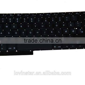 Brand New DK Danish Laptop keyboard Replacement Parts For Macbook Pro 15" A1286 2008-2012