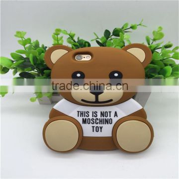 Newest Silicone Rubber Bear 3d Mobile Phone case