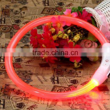 Rechargeable USB Waterproof LED Flashing Light Band Safety Pet Dog Collar quality