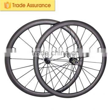 2015 700C carbon fiber clincher wide 23mm road bike wheelset with Basalt brake surface