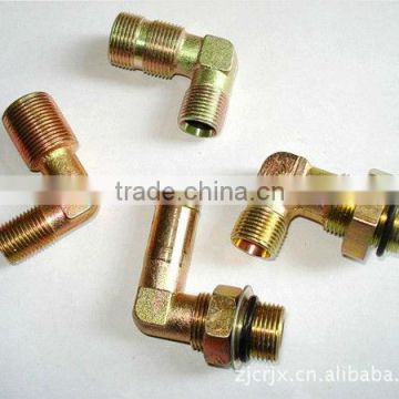 hydraulic hose fittings,carbon steel Male elbow with nuts China manufacturer