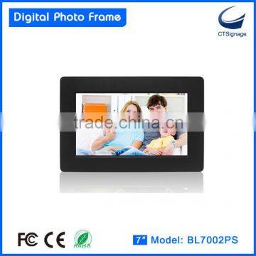 7 inch single function digital photo frame stent BL7002PS mass production for kids, family, office, super markets