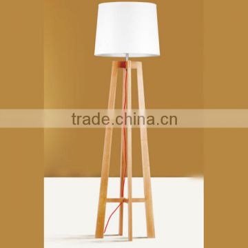 wood floor lamp with white base lamp