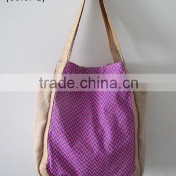 check patten canvas straw beach bag