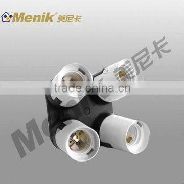 JDD-8 Four head light socket for fluorescent lamp,light socket with four head
