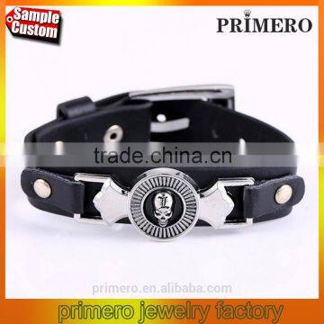 2016 Death Note Leather Bangles Skull Bracelet For Women Men Jewelry Wholesale