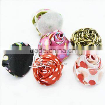 Rolled Satin Rosette for Headbands or Hair Clips - Supplies photo-5