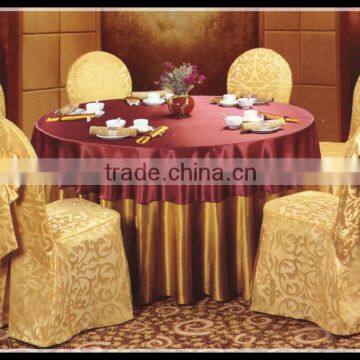 customized elegant jacqaurd chair cover , damask brocade table cloth ,good feeling napkins