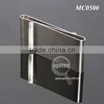 Double-deck Sliver Money Clip Slim Pocket Purse Cash Holder Card Organizer Stainless Steel Metal Money Clipper photo-4