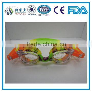 Junior swimming goggles with water transfer logo printing