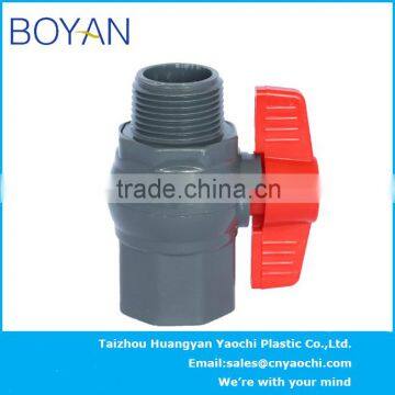 BOYAN taizhou huangyan male and female plastic pvc ball valve