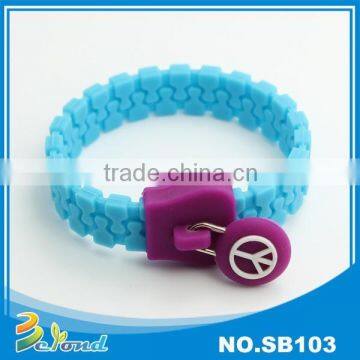 Colorful custom printing fashion silicone bracelet