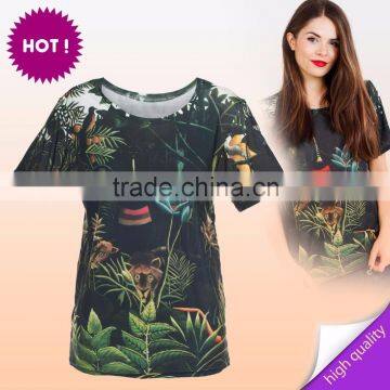 fashion women custom latest high quality ready stock ladies t-shirt printing