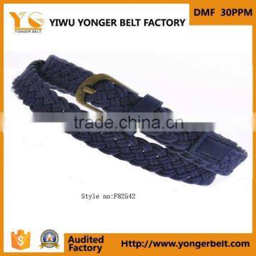 Unique fashionable braided leather rope belt