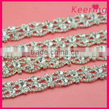 wholesale clear crystal rhinestone empty cup chain for decroation WRC-245