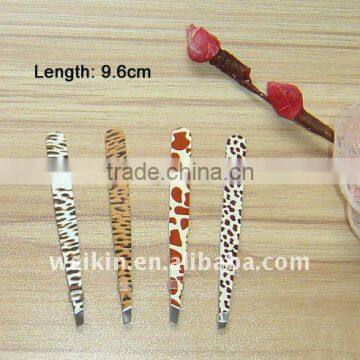 Colourful cosmetic tweezers with Leopard design for girls use