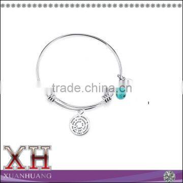 Expandable Bangle Bracelet 925 Sterling Silver Bangle withTurquoise