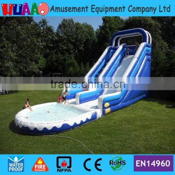 40ft Giant inflatable water slide with pool for adult and kids