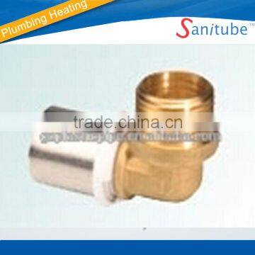 male elbow press fitting for pex pipe