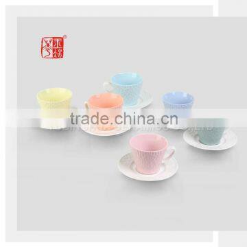 Porcelain Tea Cup And Saucer Sets Color Clay Porcelain Tea Cup Set