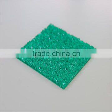 Lake blue Litchi grain Polycarbonate Embossed Solid Sheet for sunshade/ceiling