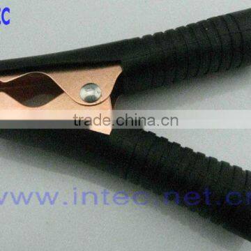 Jumper Wires Alligator Crocodile Roach Test Clip Plastic Handles Crocodile clips 85mm black color I00122