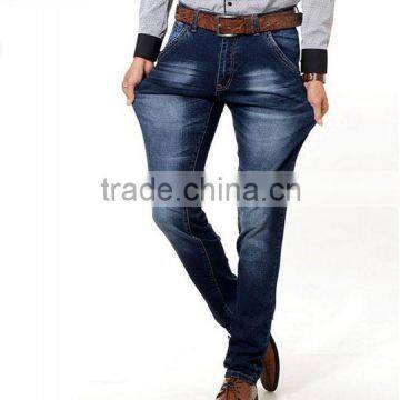 Fashion Straight Slim Jeans Classic Denim Trousers Fall Winter Elastic Long Pants Quality Trousers