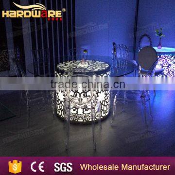 Table and Chairs in Stainless Steel /furniture Dining Table With Glass and Chair Quality Choice photo-2