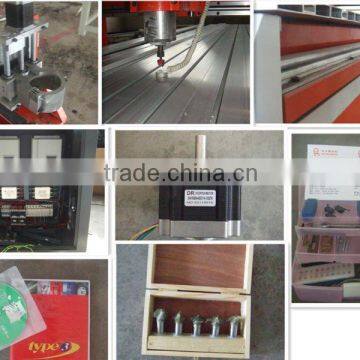 Jinan High Quality 1.5kw Water Cooling Spindle Ball Screw Cnc Wood Cutting Mdf Cutting Machine Price