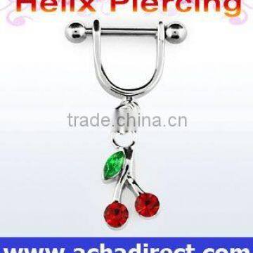 cherry ear helix piercing jewelry