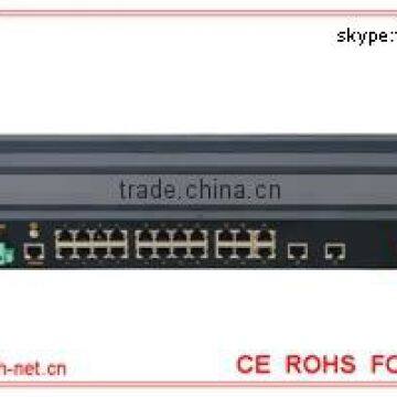 24 10/100 Base-TX DIN-Rail Industrial Ethernet Switch