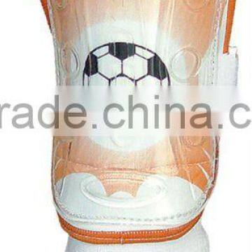 Transparent printing shin guard with ankle