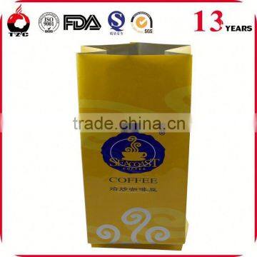 food side gusset packaging bag for tea or coffee bag with flat bottom
