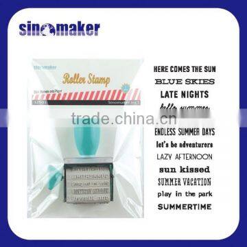 automatic novelty wholesale digital custom phrase craft roller rubber stamp