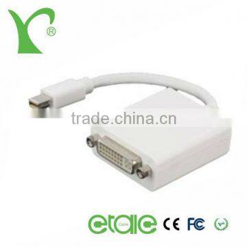 Hot sell!mini dp to dvi converter with white 100mm cable for iphone