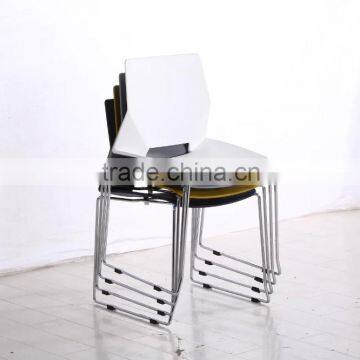 Solid steel plastic stacking office chair with sled base 1893