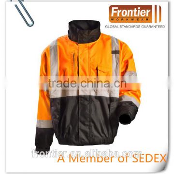 high visibility safety two tone jacket waterproof, comply with ANSI/ISEA 107-2015