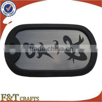 decorative metal stainless steel custom dog tag for men