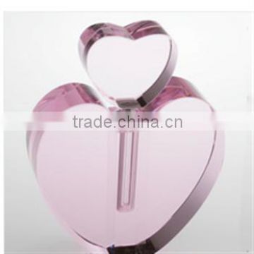 Pink heart shape k9 crystal perfume bottle,wedding favors