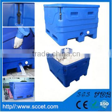 rotomolding cooler for frozen fishing mobile Plastic fish tank fish bin