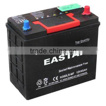 JIS Standard and DIN Standard car battery ns60 12v 45ah