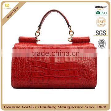 S312A-A2370 2016 Hand Bags Crocodile Leather Crossbody Bag Red Purse China