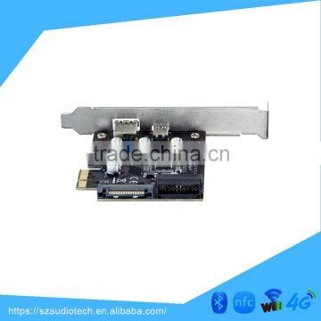 USB 3.1 Type-C USB 3.0 19Pin PCI Express Expansion Card