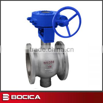 with gear flange ending Half Ball Valve