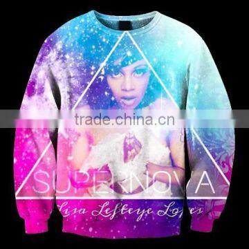 Wholesale Custom Bulk Fashion 3D Galaxy Hoddie Pullover Hoody Sweatshirt Digital Printing Sweater For Women