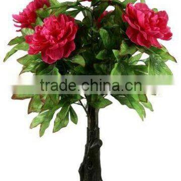 artificial tree with peony flowers