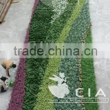 Artificial Plastic Plant Wall , Garden Grass Wall