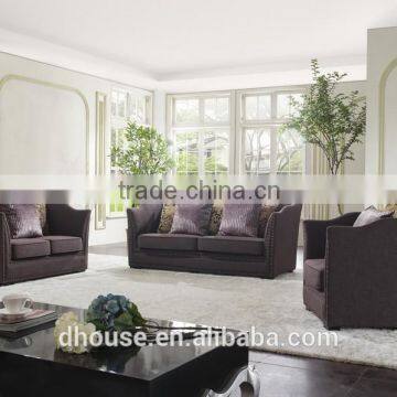 Leisure Coffee Color Fabric Sofa AL026