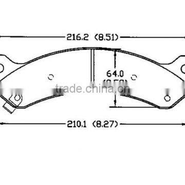 D784 for CHEVROLET HUMMER GMC top quality brake pad