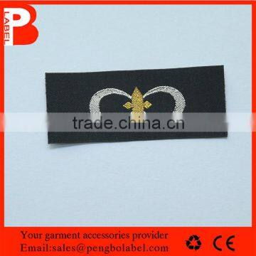 Customized high quality clothing metallic woven labels manufacturer